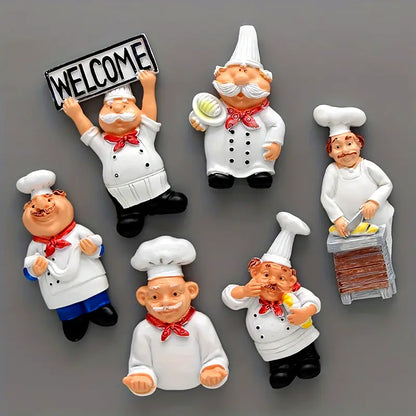 Six Chef Magnets