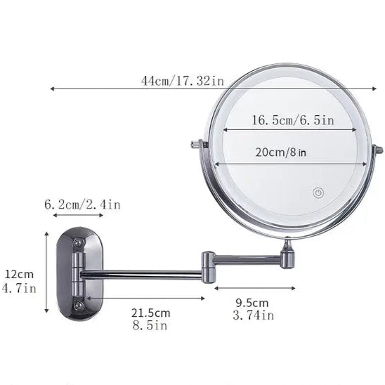 Foldable LED Mirror