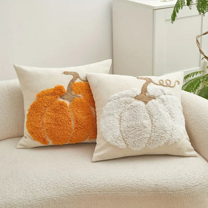 Pumpkin Embroidery Pillow Cover