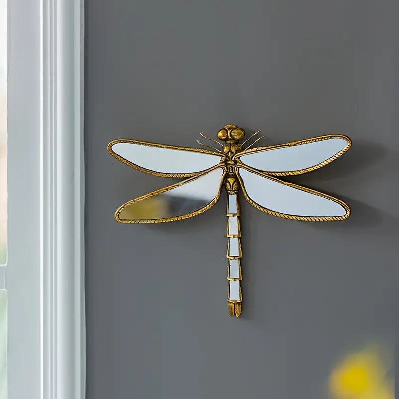 Elegant Gold Framed Butterfly & Dragonfly Wall Decor