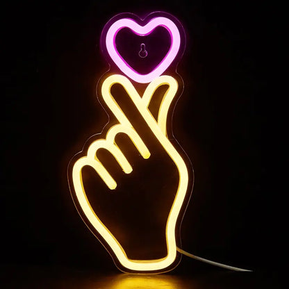 Led Neon Heart Sign Lights