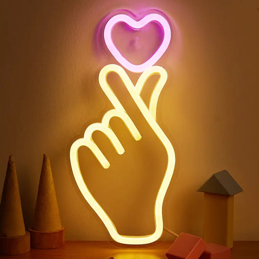 Led Neon Heart Sign Lights