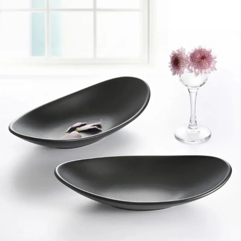 Oval Black Tray