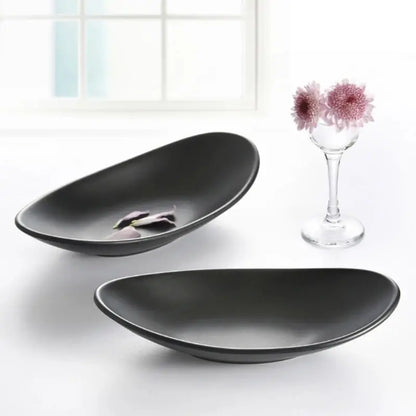 Oval Black Tray