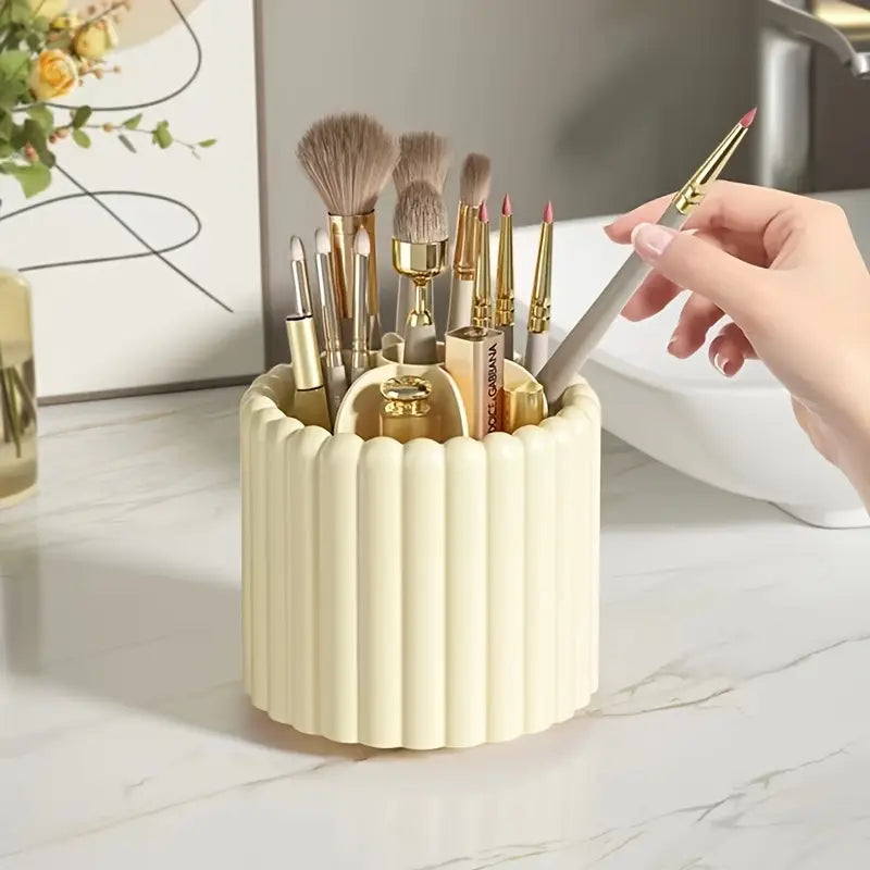 Rotating Makeup Brush Holder Organizer