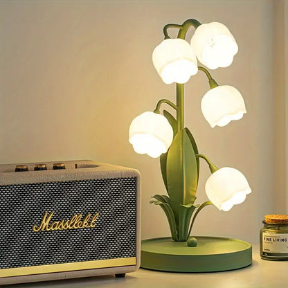 USB-Powered Suzuran Flower Table Lamp