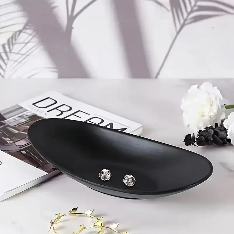 Oval Black Tray